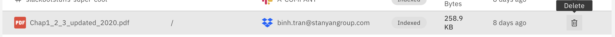 带有删除图标的文件